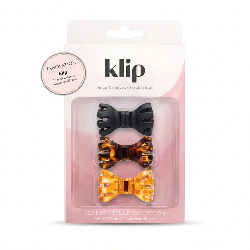 Klip Papillon Leopard - Barette aimantée - Lot de 3 — visuel 1