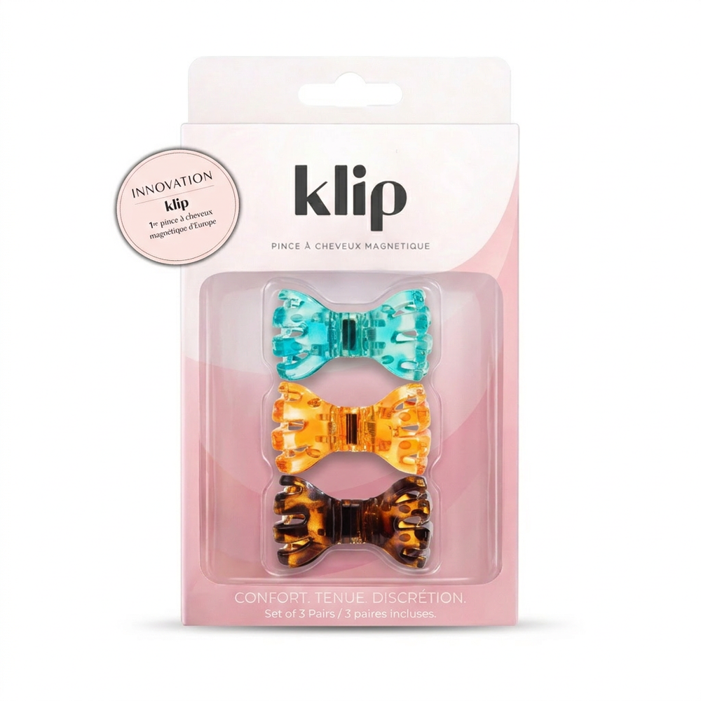 Klip Papillon Orange - Barette aimantée - Lot de 3 — visuel 1