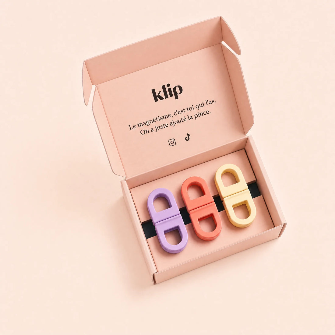 Klip "D" - 3 Couleurs Pastel
