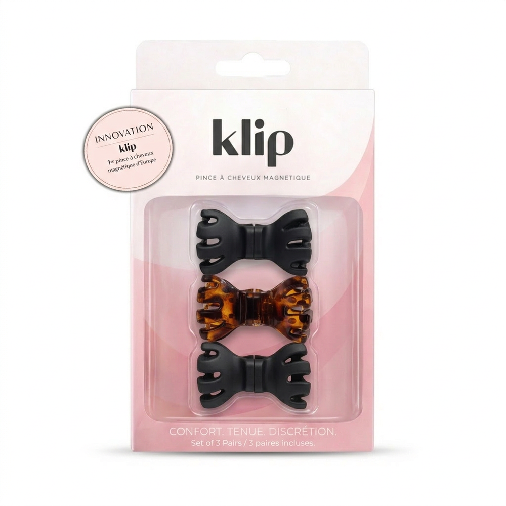 Klip Papillon Black - Barette aimantée - Lot de 3 — visuel 1