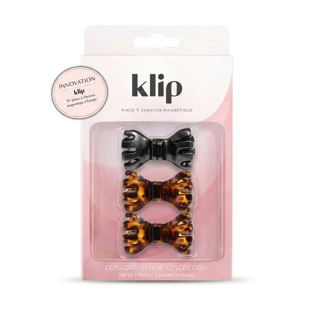 Klip Papillon Léopard & Black - Barette aimantée - Lot de 3 — visuel 1